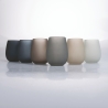 Set of 6 Grey 600ml Drop-Shaped Table Glasses - Happy Hour Stones On Sale