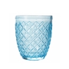 Set of 6 Castle Ocean Blue Transparent Glass Table Tumblers Sale