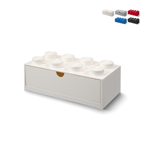 Brick container with drawer LEGO Desk Drawer 8 bottoncini Promotion