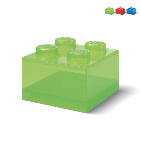 Transparent container with lid LEGO Brick 4 bottoncini Promotion