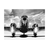 Vintage Black and White Airplane Canvas Print - Airplane Taking Off Offers