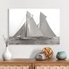 Black and White Canvas Print of Sailboats Columbia & Shamrock 1901 On Sale