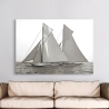 Black and White Canvas Print of Sailboats Columbia & Shamrock 1901 Sale