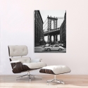 Black and White Canvas Print By the Manhattan Bridge Gasoline Images Sale