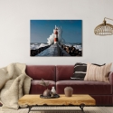 Photographic Canvas Print Lighthouse in the Mediterranean Sea On Sale