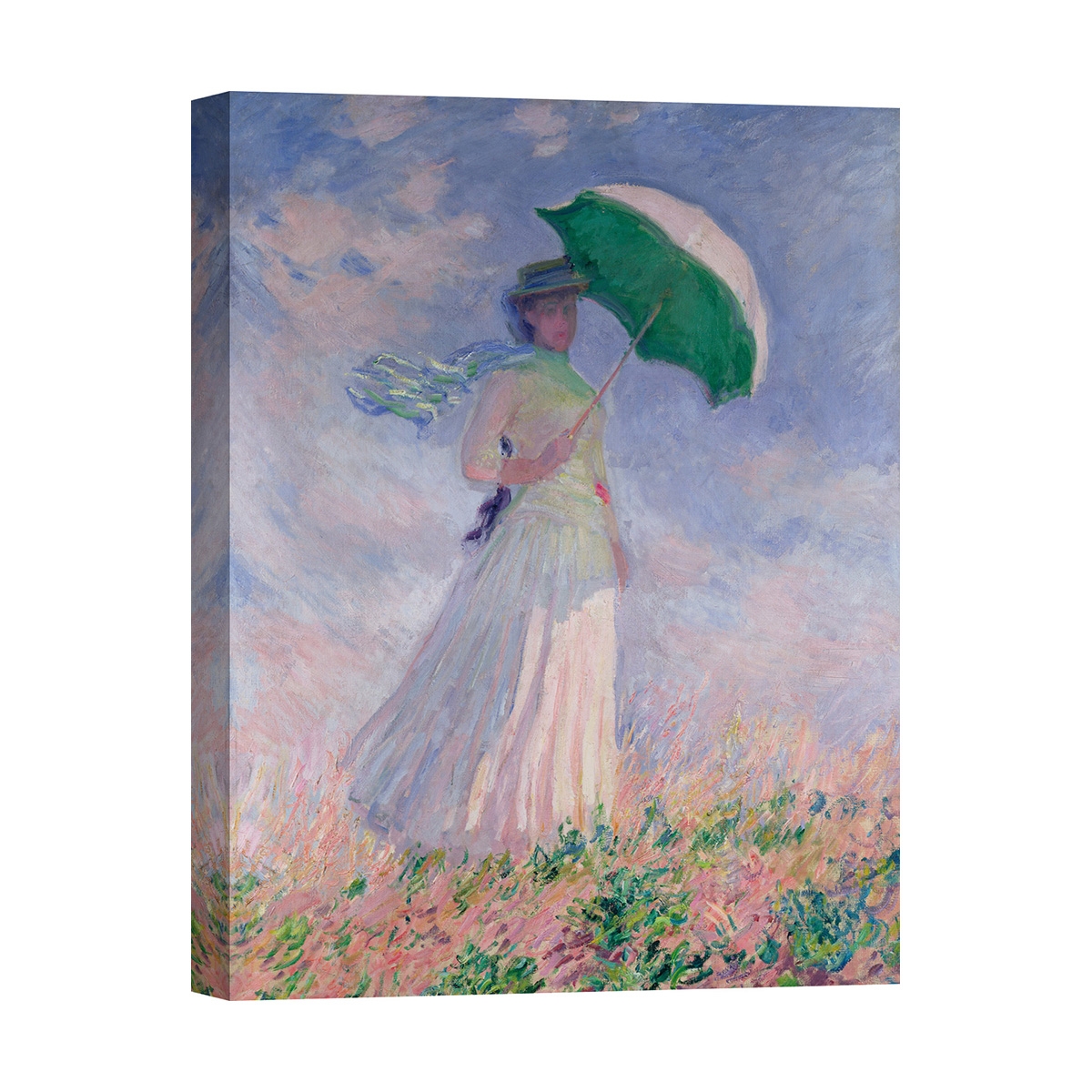 Canvas Print Woman with a Parasol by Claude Monet Promotion