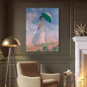 Canvas Print Woman with a Parasol by Claude Monet On Sale