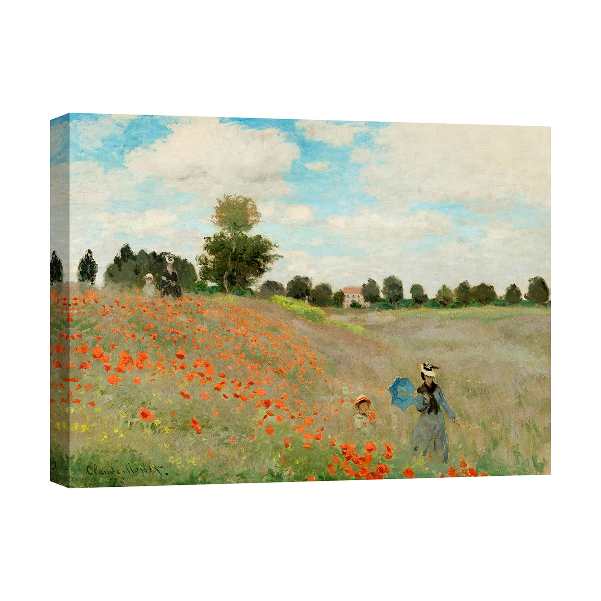 Impressionist Canvas Print Field with Poppies by Claude Monet Promotion