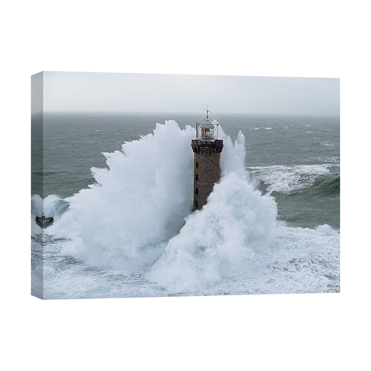 Canvas Print Faraglione Under Storm Phare de Kéréon Jean Guichard Promotion