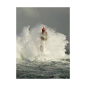 Canvas Print with Lighthouse Amid Waves La Jument by Jean Guichard Offers
