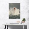 Canvas Print with Lighthouse Amid Waves La Jument by Jean Guichard On Sale