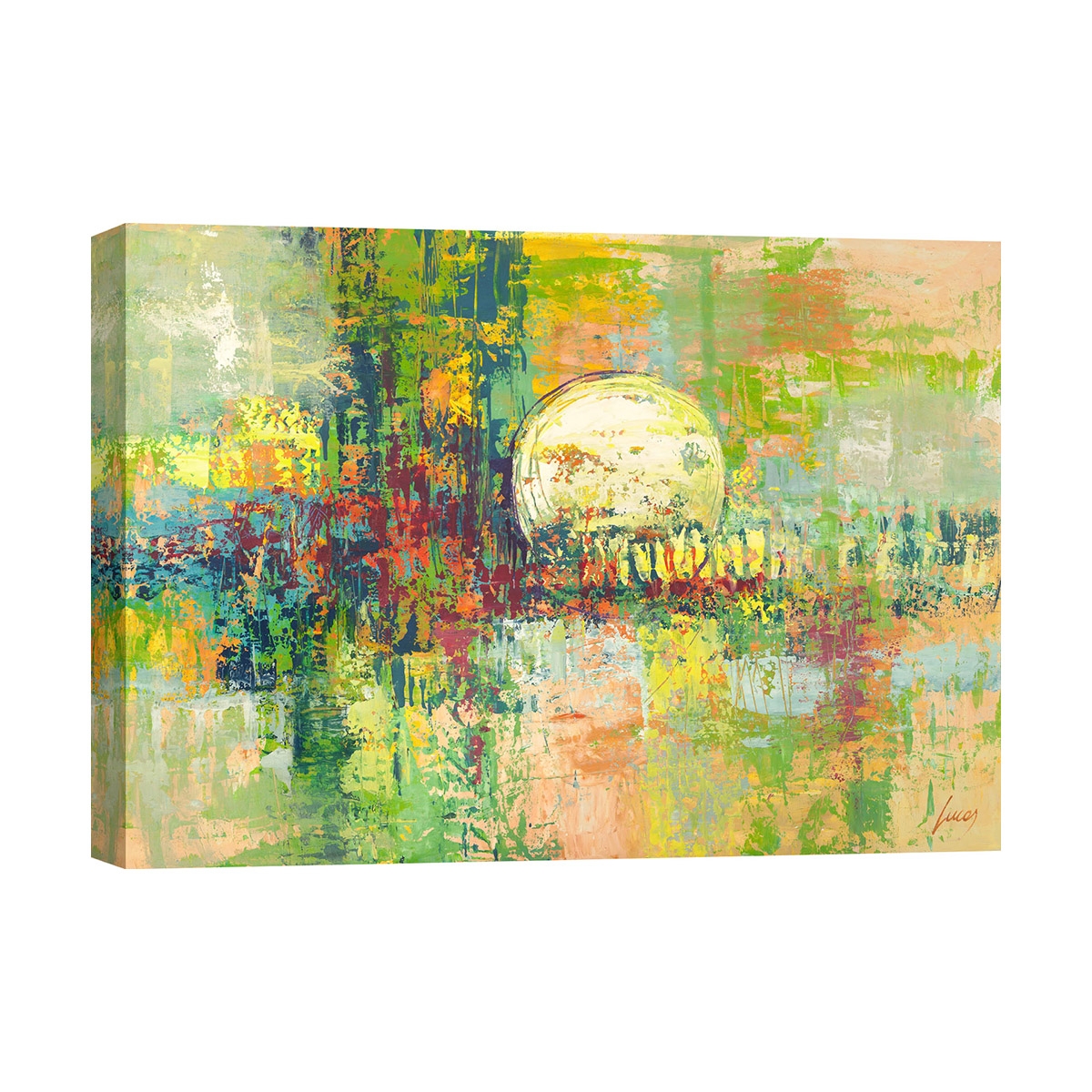 Abstract Modern Canvas Print Full Moon Lucas Promotion