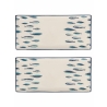 Set of 2 Marechiaro Rectangular Ceramic Serving Plates 36x16cm Promotion