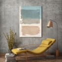 Abstract Canvas Art Beige and Blue Shades Libra II by Ludwig Maun On Sale