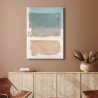 Abstract Canvas Art Beige and Blue Shades Libra II by Ludwig Maun Sale