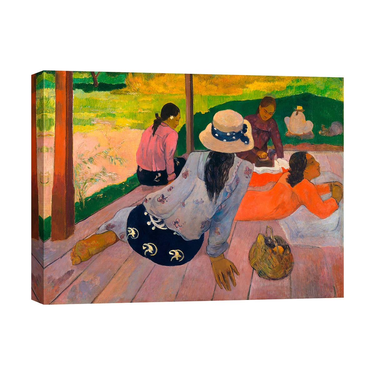 Impressionist Canvas Art Print The Siesta by Paul Gauguin Promotion