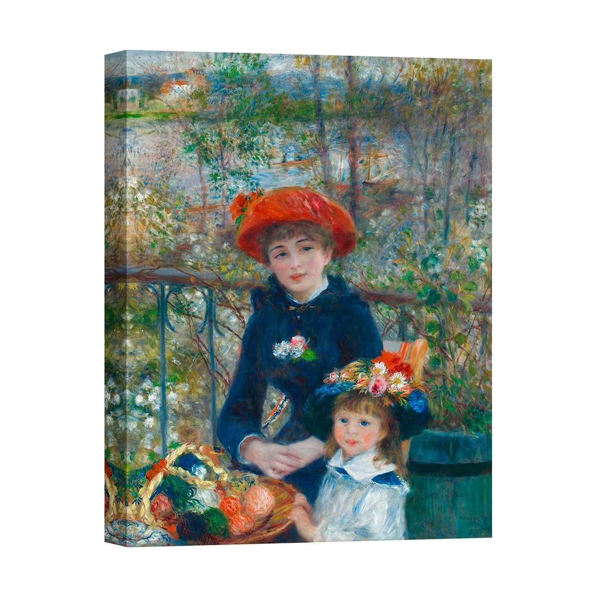 Impressionist Canvas Print, Two Sisters (On the Terrace) by Renoir Promotion