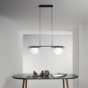 Chaplin LS Metal Pendant Light with Two Glass Shades On Sale