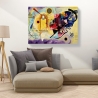 Modern Abstract Canvas Print Yellow, Red & Blue Kandinsky Sale