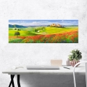 Hillside Landscape Painting "Verso il borgo" in Tuscany by Adriano Galasso On Sale