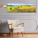 Hillside Landscape Painting "Verso il borgo" in Tuscany by Adriano Galasso Sale
