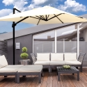 Antibes 3x3 Retractable Side Garden Umbrella in Aluminum On Sale