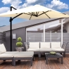 Antibes 3x3 Retractable Side Garden Umbrella in Aluminum On Sale