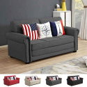 Ready-to-Fit Fabric Sofa Bed with Cushions Sweet Dreams Promotion