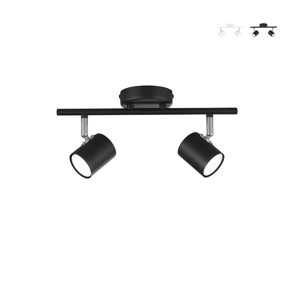 Metal Ceiling Wall Spotlight with 2 Adjustable Light Points Zero Promotion