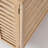 Bamboo Wood Laundry Hamper with 2 Removable Bags 50x60cm Cayden Sale
