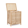 Bamboo Wood Laundry Hamper with 2 Removable Bags 50x60cm Cayden On Sale