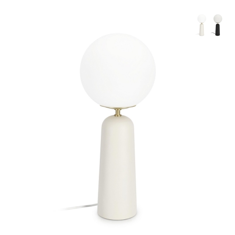 Modern Design Table Lamp with Round Frosted Glass Lampshade Delphine Promotion