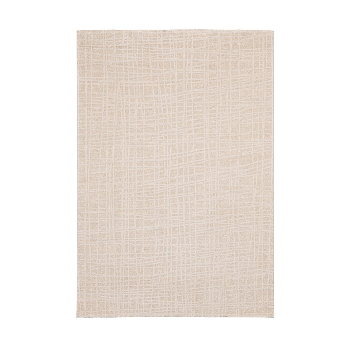 Modern Rectangular Rug for Living Room 160x230cm in Beige Cream Tania