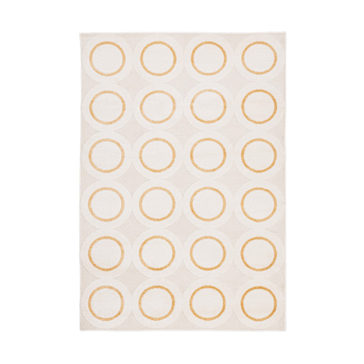 Zina Rectangular Rug 160x230 for Living Room with Circle Pattern
