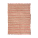 Handmade Jute and Pink Cotton Living Room Rug 160x230cm Ruanda Promotion