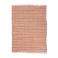 Handmade Jute and Pink Cotton Living Room Rug 160x230cm Ruanda Promotion