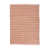 Handmade Jute and Pink Cotton Living Room Rug 160x230cm Ruanda Promotion