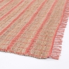 Handmade Jute and Pink Cotton Living Room Rug 160x230cm Ruanda Sale