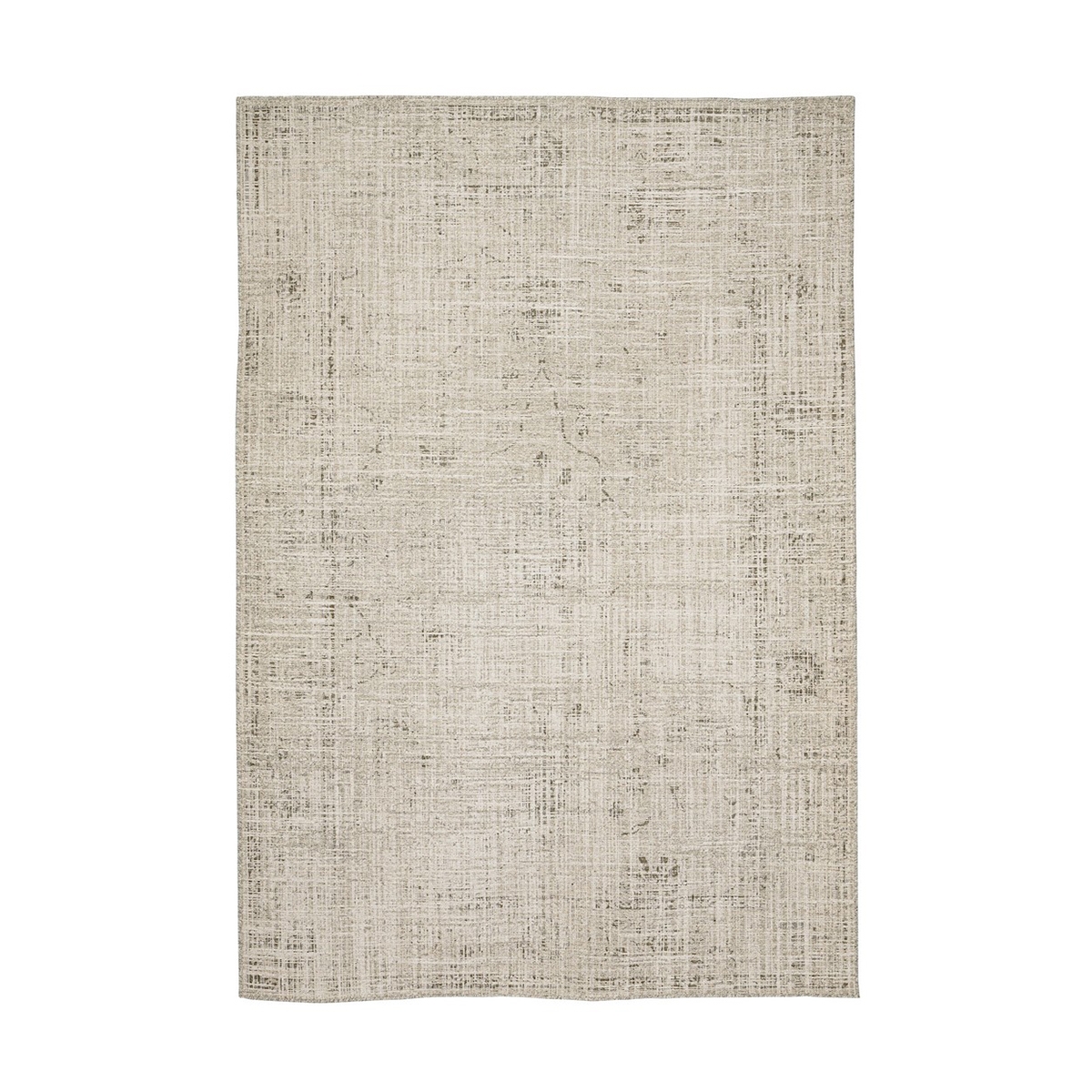 Beige Viscose and Wool Rug for Living Room or Kitchen, 200x290cm, Arena Promotion