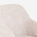 Modern Chenille Dining Chair with Armrests - Daiva Bulk Discounts