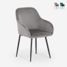 Karta Velvet Dining Armchair with Armrests Promotion