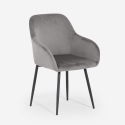 Karta Velvet Dining Armchair with Armrests Discounts