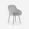 Modern Upholstered Fabric Armchair Rikku Model