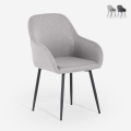 Modern Upholstered Fabric Armchair Rikku Promotion