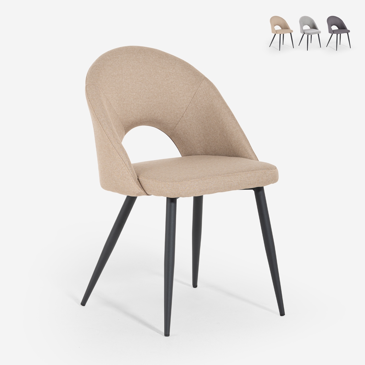 Elegant Designer Upholstered Chair for Kitchen and Dining Room Jarla