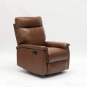 Aurora Relax Armchair with Footrest made of High-Quality Eco Leather Sale