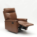 Aurora Relax Armchair with Footrest made of High-Quality Eco Leather Discounts