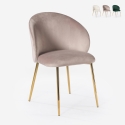 Modern Velvet Dining Chair with Gold Legs Dhera Promotion