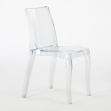 Cristal Light stackable polycarbonate transparent kitchen and bar chairs Grand Soleil Design Measures