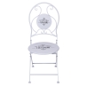 White Table Set with 2 Folding Outdoor Chairs Le Regole della Colazione Offers